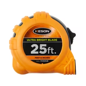 Keson 25ft ft/in Ultra Bright Measuring Tape - Utility and Pocket Knives